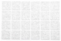 Подкладка самоприлипающая фетровая 25х25мм (1лист-36шт) белая AKS фотография