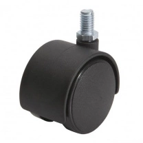 Колесо меб. пласт. d50 с винтом М10, черный AKS фотография