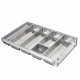 Вкладыш 30/450 шуфлядный металлический Organizer нержавеющая сталь (423*280*65) AKS_preview_1