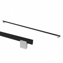 Ручка меб. скоба алюм. MOONLIGHT 944/1000 черный матовый+матовый хром, AKS фотография