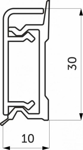Плинтус ПВХ к столешнику AP630 алюминий (1200) THERMOPLAST (1шт=3м.п.)_2