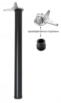Опора меб. круглая d60 h710 без крепления, черный AKS