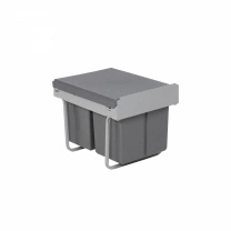 Мусорные контейнеры выдвижные 400 (2*18LT), серый AKS фотография