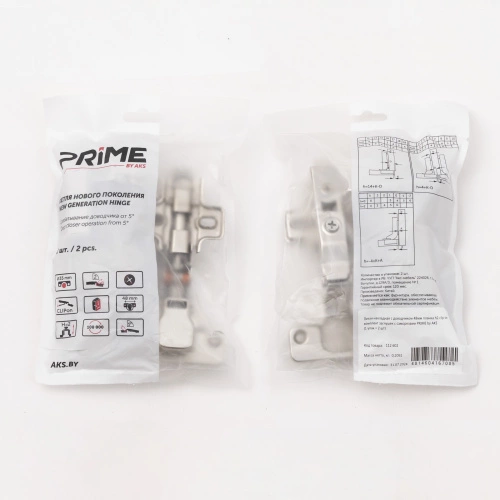 Петля накладная с доводчиком 48мм h2 clip-on PRIME by AKS (саморезы, заглушки) (упак. = 2 шт.)_5