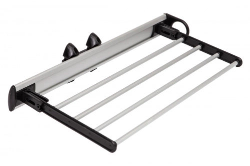 Выдвижная вешалка для брюк крепл.бок./левое, хром/черный AKS_3