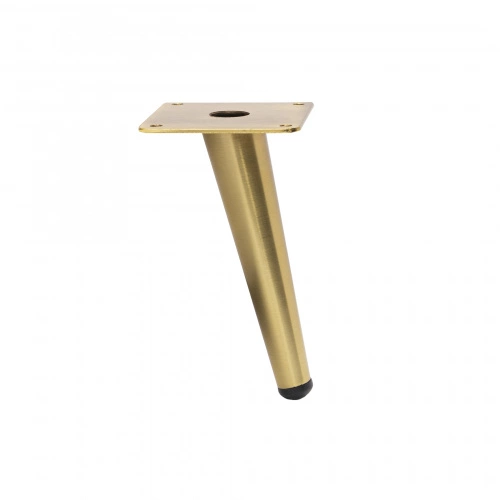 Опора меб. конусная h150 наклонная, браш.золото AKS_3