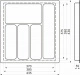 Лоток для столовых приборов 500 LINER 435*430, белый AKS_preview_1