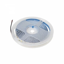 Лента светодиодная влагостойкая - 9,6W/m, 12V, 8мм, 2835, 120 д/м, IP65, нейтр. бел (4000К), 5м, AKS фотография