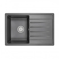 Мойка кварцевая, прямоугольная, ST-7602, 760*500мм, черный, Granula