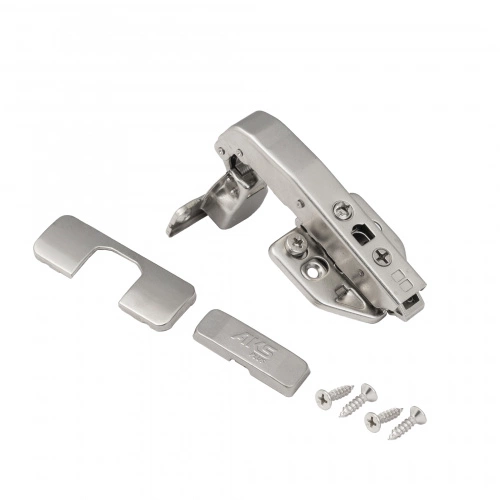 Петля под фальшпанель 90° с доводчиком 45мм h0 clip-on AKS PLUS 3D (саморезы, заглушки)_3