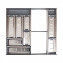Вкладыш 60/550 шуфлядный металлический Organizer нержавеющая сталь (523*564*65) AKS