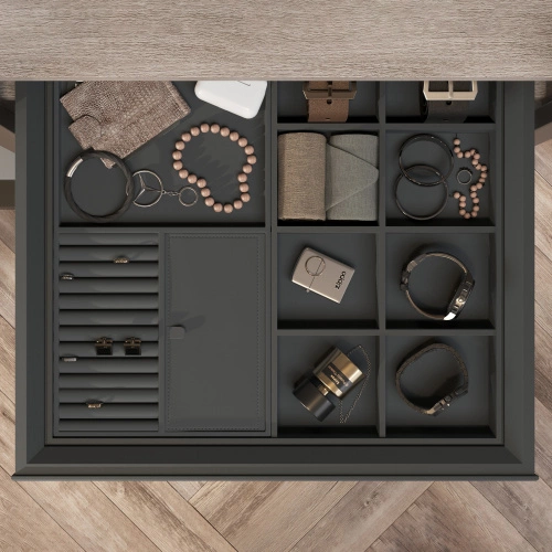 Выдвижная полка-органайзер 600 BRUNO для аксессуаров и украшений, графит PRIME by AKS_4