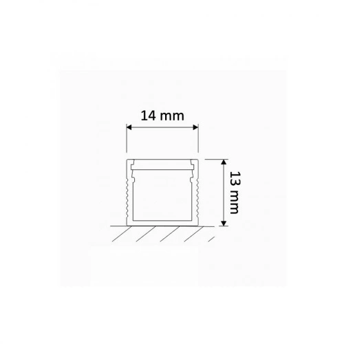 Профиль алюминиевый накладной Line (Polarus Opal) (длина 2м), HLT_2
