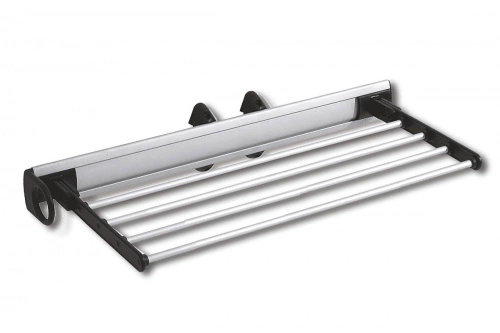 Выдвижная вешалка для брюк крепл.бок./левое, хром/черный AKS_1