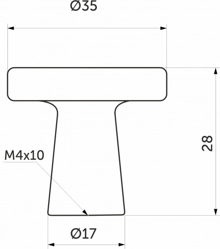 Ручка меб. кнопка мет. SOLO хром, AKS_2