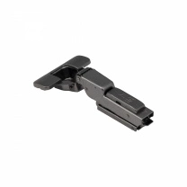 Петля полунакладная с доводчиком 45мм h0 clip-on AKS PLUS 3D узкая черная (саморезы, заглушки)