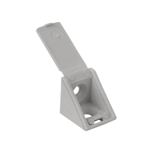 Уголок пластиковый одинарный 20*20 с крышкой совместно пепел 02 (уп/500 шт) AKS_3