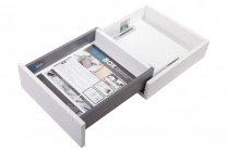 Система ящиков Slimbox AKS L-350 H=90 белый SOFT CLOSE ДСП16мм фотография