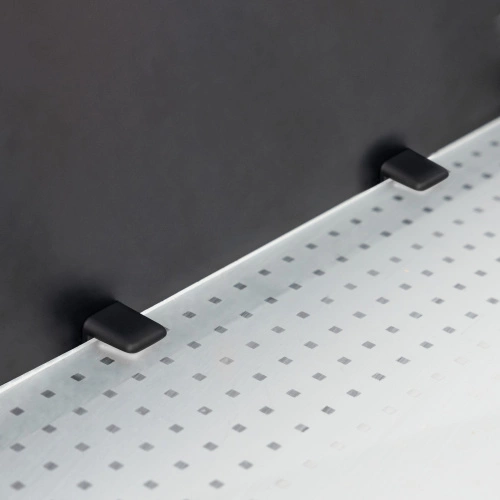 Полкодержатель для стекла мет. АК104 (6-8мм) черный матовый (1 упак. = 2 шт.) AKS_3