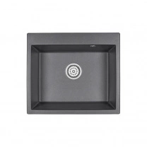 Мойка кварцевая, прямоугольная, GR-6001, 600*520мм, графит, Granula фотография