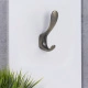 Крючок меб. двухрожковый мет. ROMA античная латунь матовая AKS_preview_1