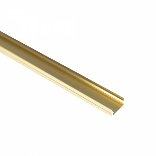 Профиль алюминиевый накладной SIRIUS-1407S с экраном, цвет золотой, 3м, AKS_1