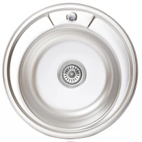 Мойка н/сталь, круглая одночашевая, d510мм, матовый хром, врезн на столешницу, AKS (0,8мм) Мойка н/сталь, круглая одночашевая, d510мм, матовый хром, врезн на столешницу, AKS (0,8мм)