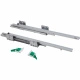 Направляющая скрытого монтажа L-450 с доводчиком ДСП до16mm с замками AKS SLIM SLIDE полное выдвижение_preview_1