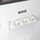 Выдвижной удлинитель Nova, 3 розетки, белый, AKS_preview_1
