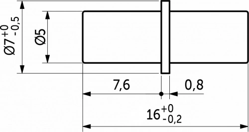 Полкодержатель металлический duplo 5,0*16 для корпусных полок (1 упак. = 50 шт.) AKS_2