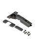 Петля накладная с доводчиком 45мм h0 clip-on AKS PLUS 3D узкая черная (саморезы, заглушки)_preview_1