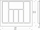 Лоток для столовых приборов 700 TR-04 (635～590*485～440*55), белый AKS_preview_1