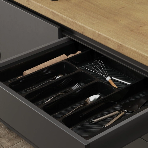 Лоток для столовых приборов 600 LINER 540*430, черный AKS_4