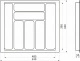 Лоток для столовых приборов 600 TR-05 (540～485*430～390*55), черно-серый мрамор AKS_preview_1