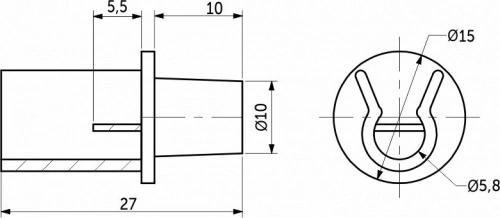 Держатель для сушки Standard 1, белый REJS_2