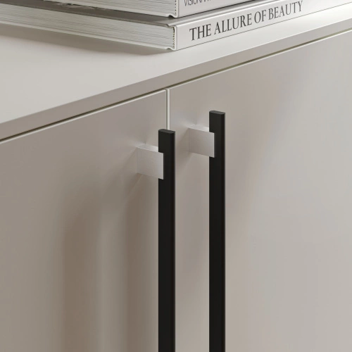 Ручка меб. скоба алюм. MOONLIGHT 944/1000 матовый хром+ черный матовый, AKS_6