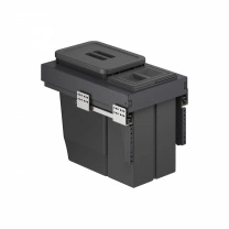 Выдвижные мусорные контейнеры 350 GEO X h440 (1*10LT, 1*18LT), графит AKS фотография