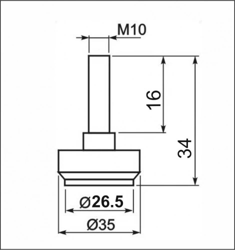 Регулятор уровня трубы d25мм (511G), хром AKS_2