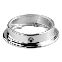 Крепление (розетка) трубы d50 декоративная с винтом, хром AKS фотография