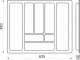 Вкладыш для столовых приборов 700 COMFORT (635*490), металлик РП_preview_1