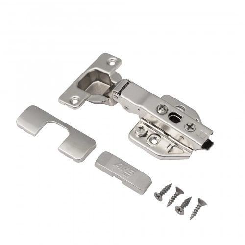 Петля накладная с доводчиком 48мм h0 clip-on AKS PLUS 3D (саморезы, заглушки)_2