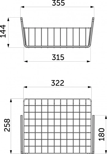 Корзина подвесная, белый AKS_2