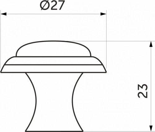 Ручка меб. кнопка мет. UNO старое золото AKS_2