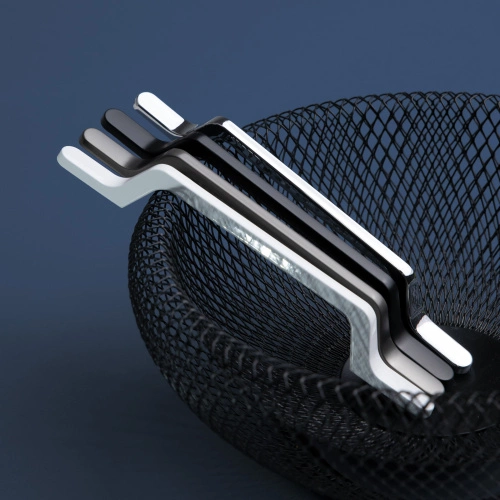 Ручка меб. скоба мет. SIGN 128 черный, AKS_6