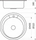Мойка н/сталь, круглая одночашевая, d510мм, полированный хром, врезн на столешницу, AKS (0,8мм)_preview_1