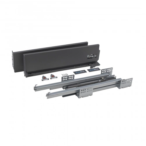 Система ящиков Slimbox AKS L-300 графит средний SOFT CLOSE H=128 ДСП 16мм_2