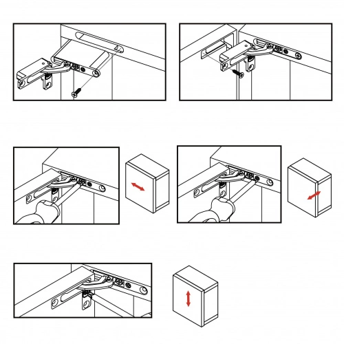 Петля скрытая с доводчиком 20 kg SMART AKS 3D (саморезы) (компл. = 2 шт.)_4