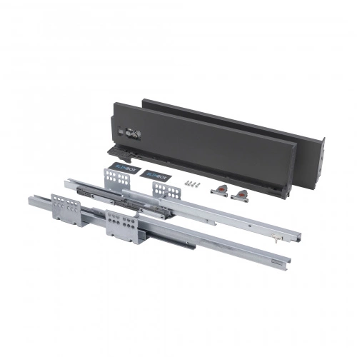 Система ящиков Slimbox AKS L-500 графит средний SOFT CLOSE H=128 ДСП 16мм_2