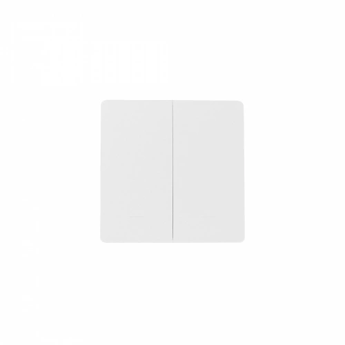 Выключатель кинетический, с реле, 2 клавиши, белый, AKS_1