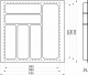 Лоток для столовых приборов 500 MARBLE 435*430, бело-серый мрамор AKS_preview_1